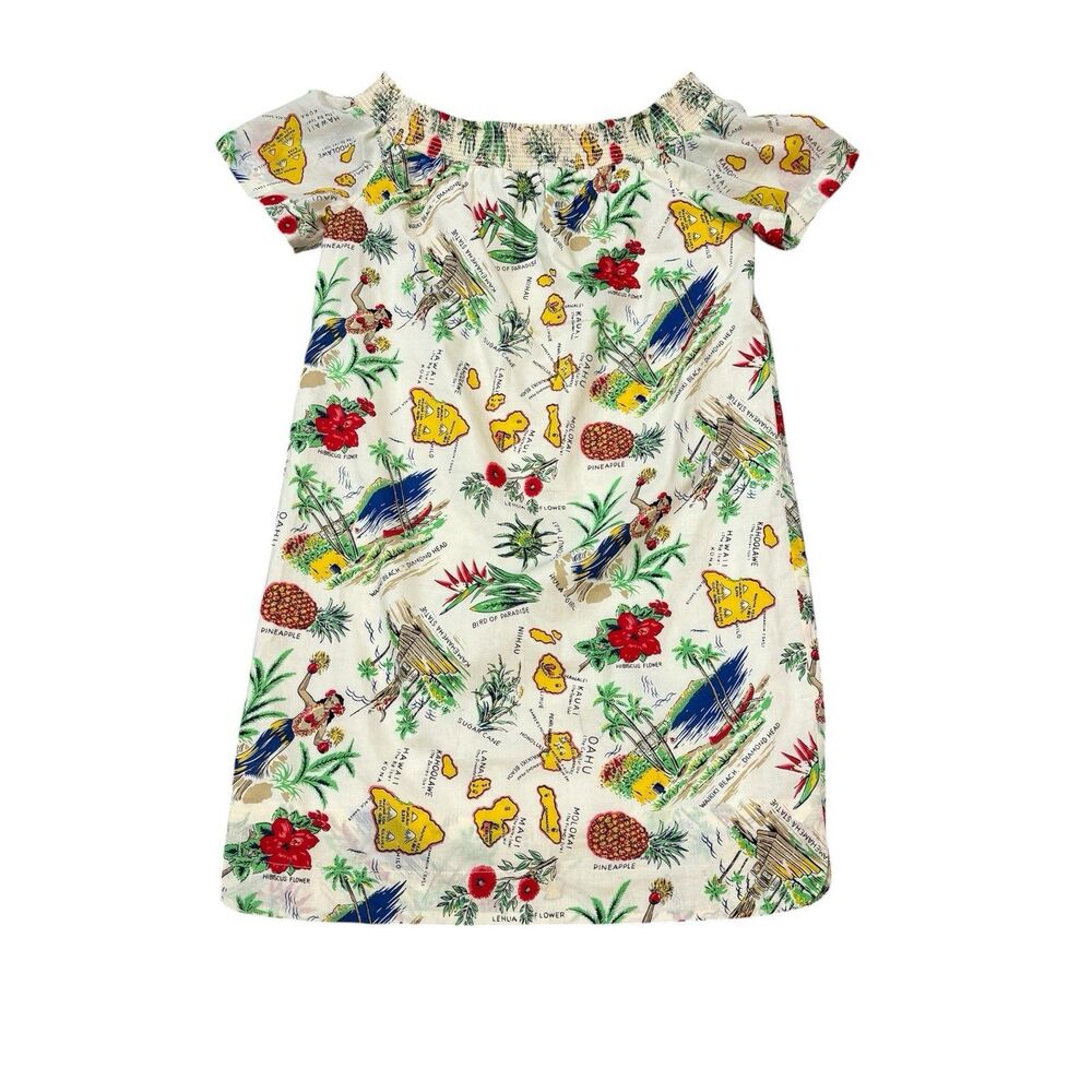 J. Crew Factory 100% Cotton Hawaiian Print Dress Size 8 Tropical Resortwear
